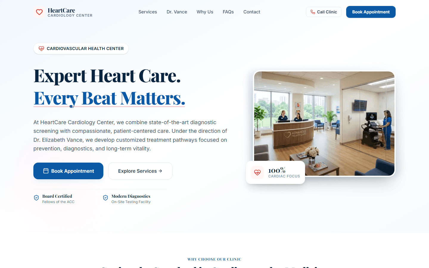 Cardiologist Clinic Screenshot Preview
