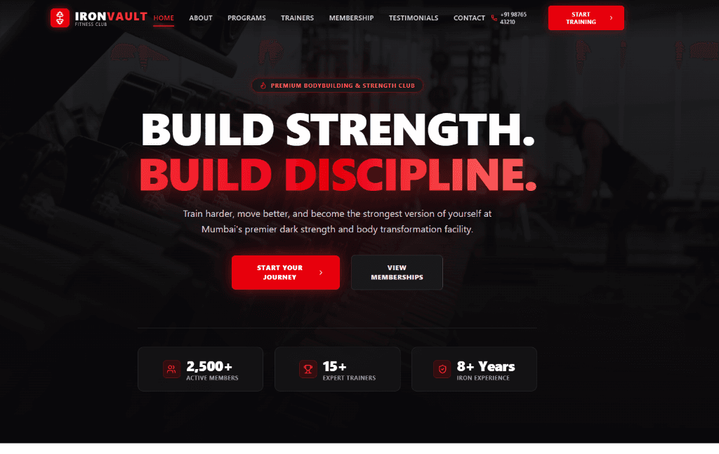 IronVault Fitness Screenshot Preview