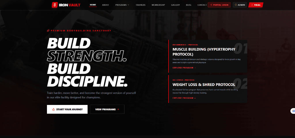IronVaults Gym Screenshot Preview