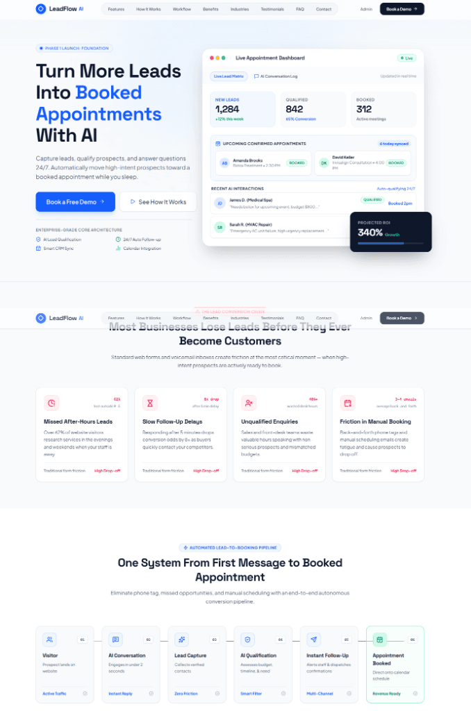 LeadFlow AI Screenshot Preview