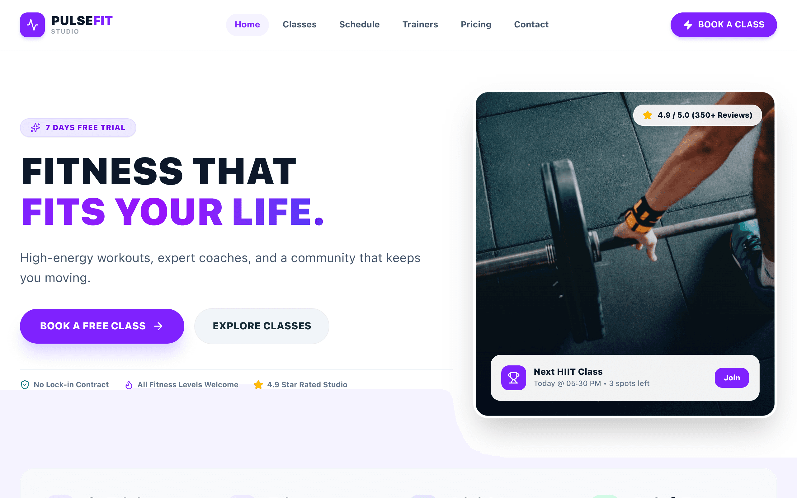 PulseFit Studio Screenshot Preview